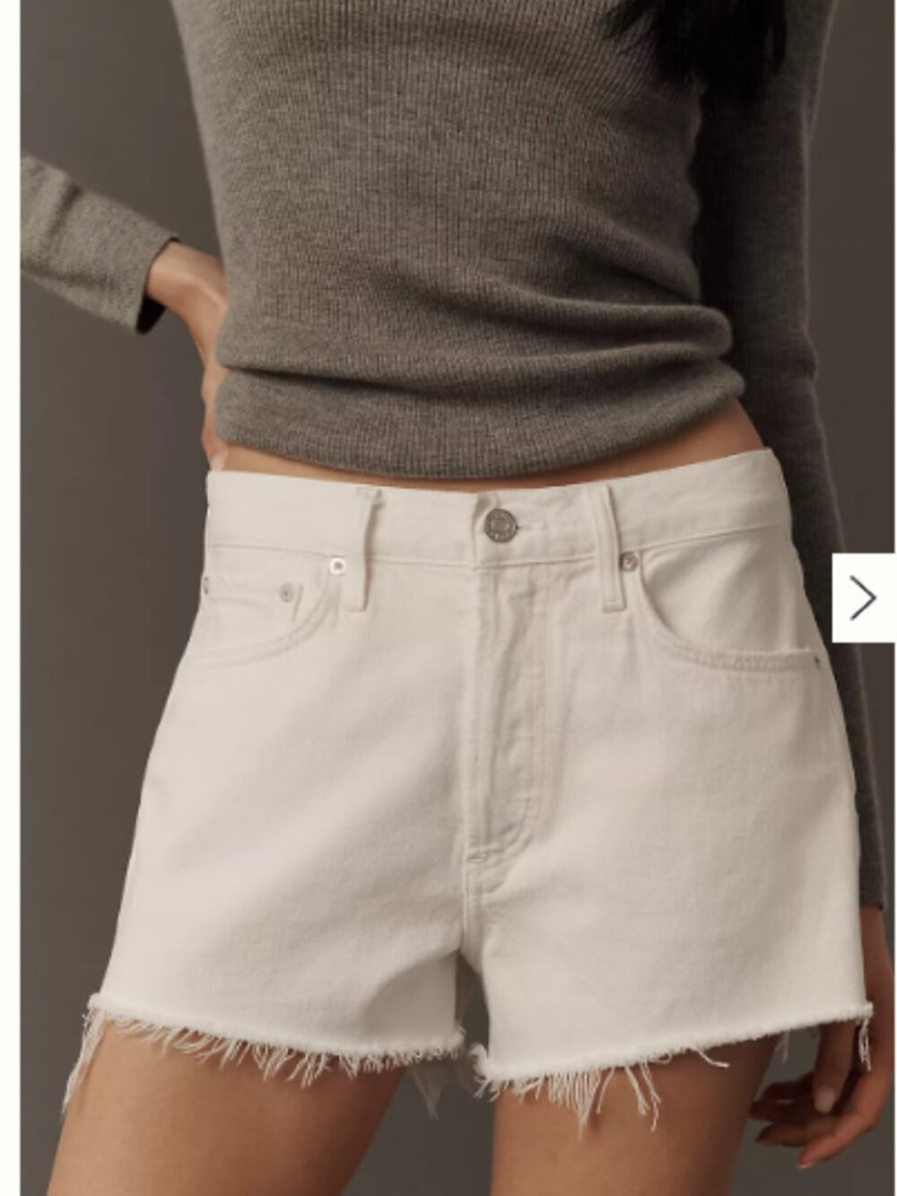 Parker Vintage Cut Off Short In Marshmallow SIZE 29
